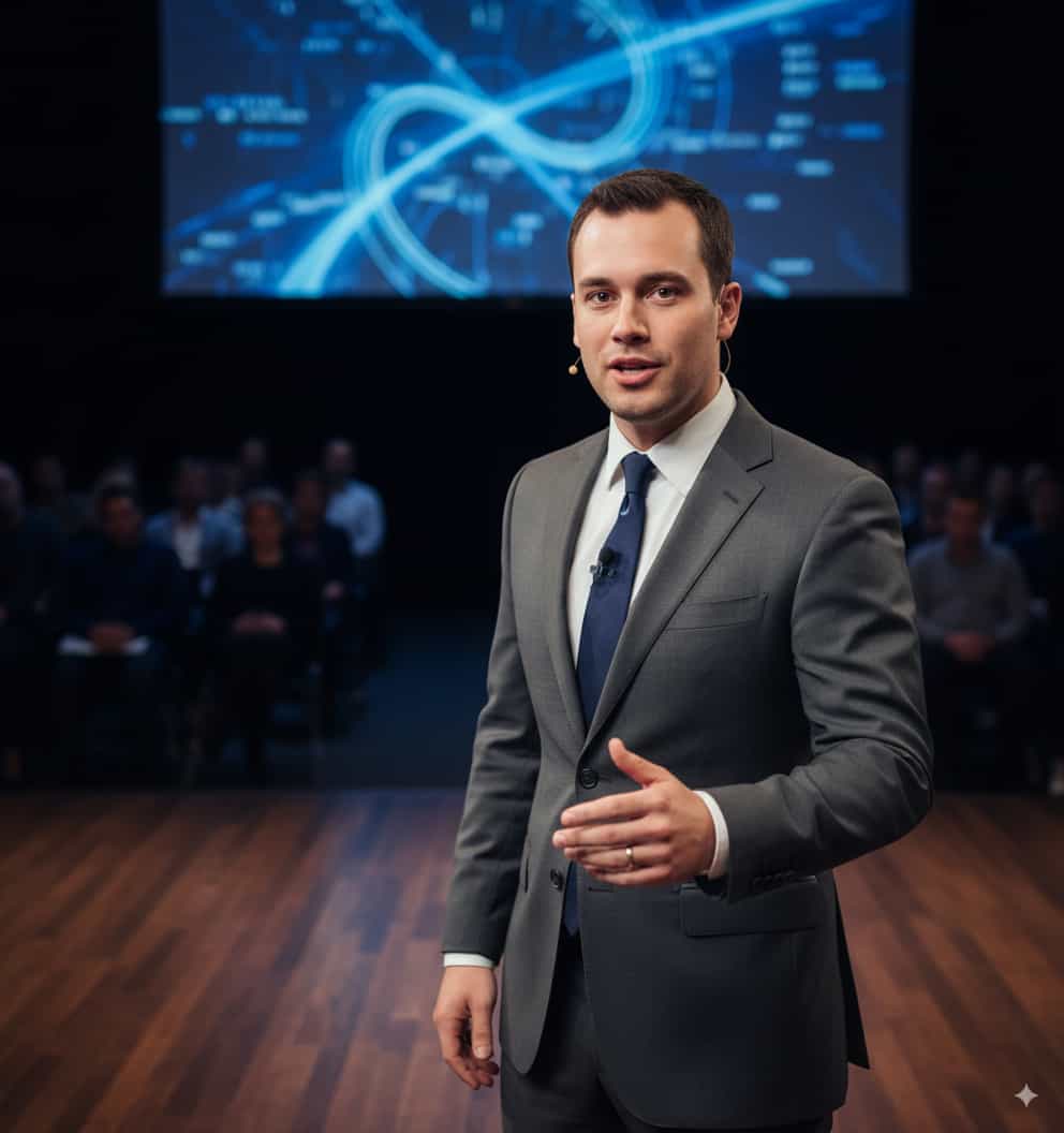 Corporate office background headshot.