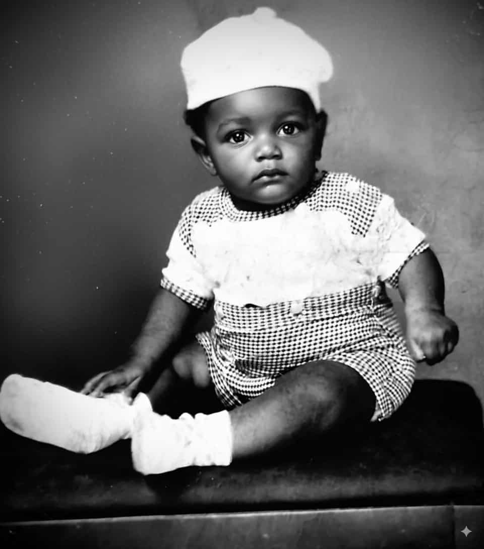 Restored portrait after Nano Banana processing